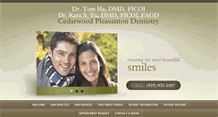 Desktop Screenshot of cedarwoodpleasantondentistry.com